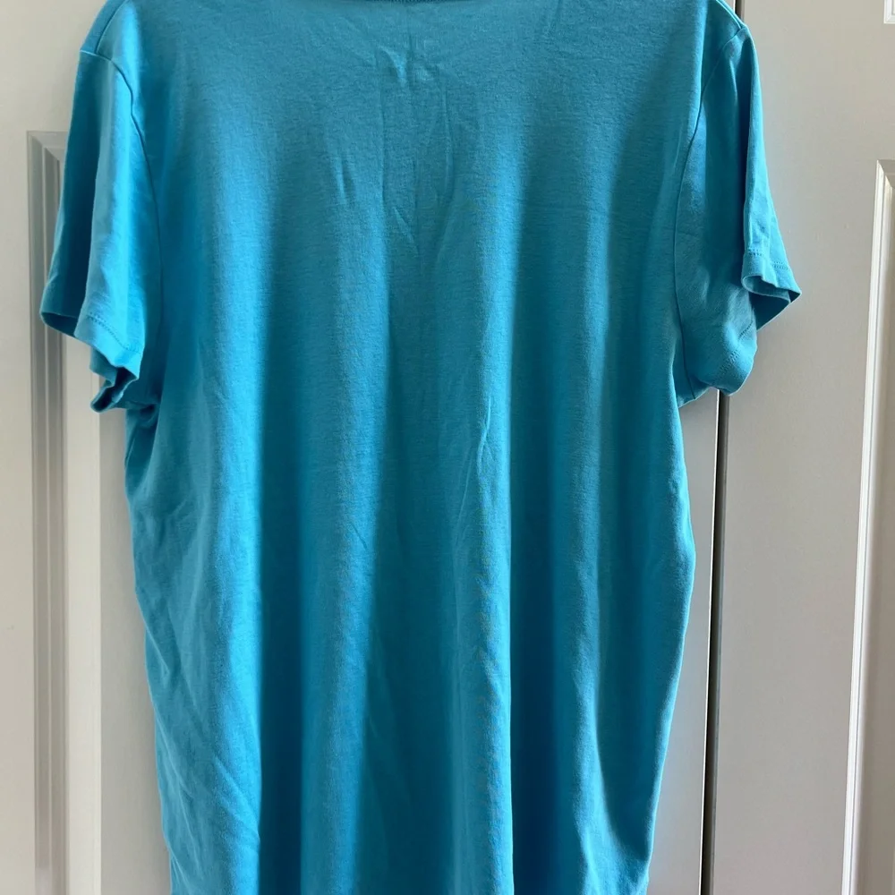 J. Jill Teal Crew-Neck Shirttail Tee - Size XL - Picture 6 of 9